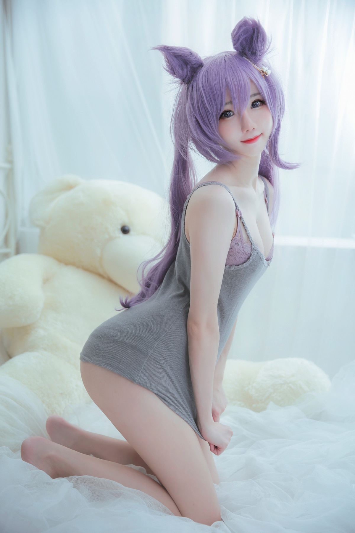 Sally多啦雪 Cosplay Keqing 刻晴 Lingerie Ver.(17)