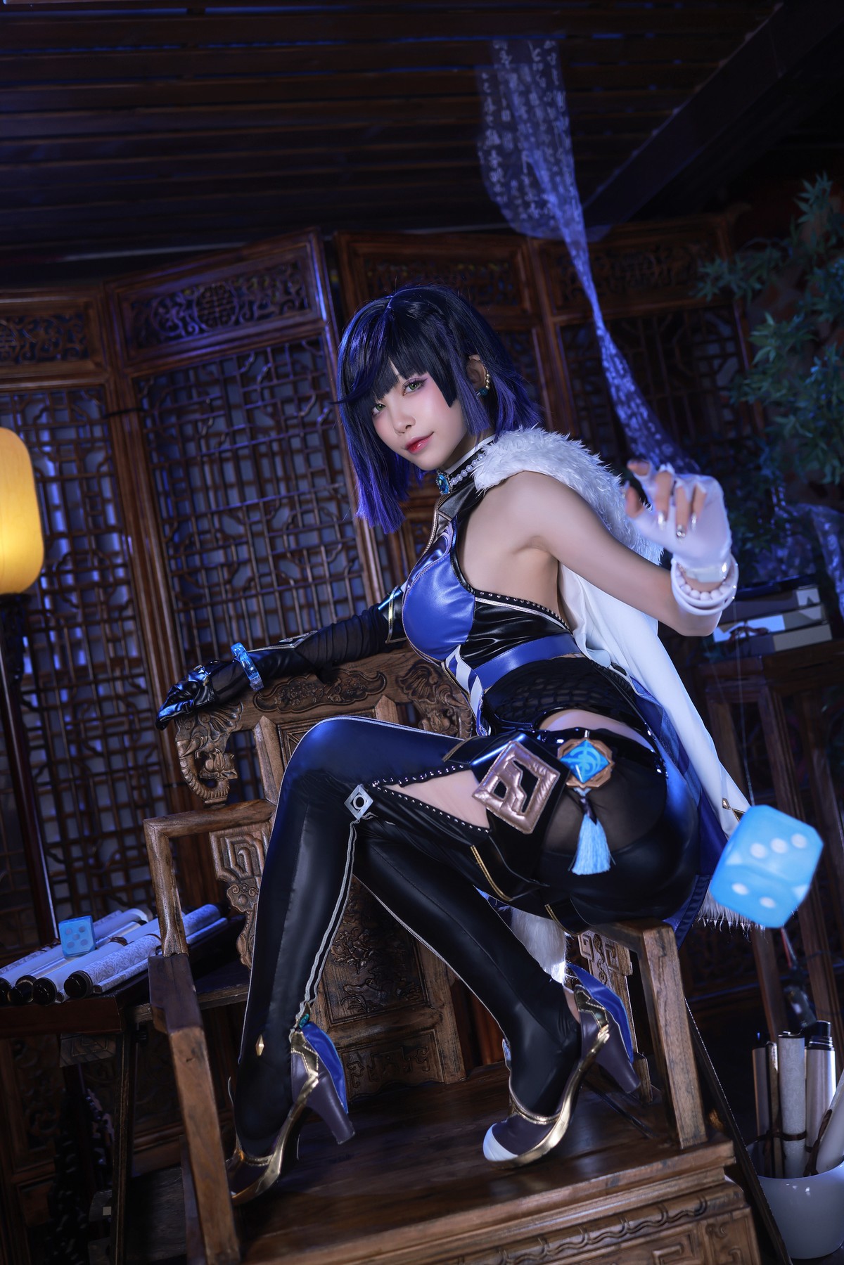 水淼aqua Cosplay 夜兰 Yelan(15)