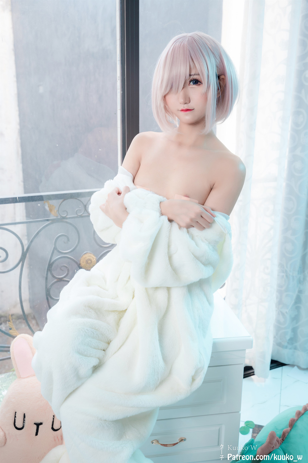 Cosplay KuukoW クー子 Mashu Kyrielight Kigurumi Pajama(4)