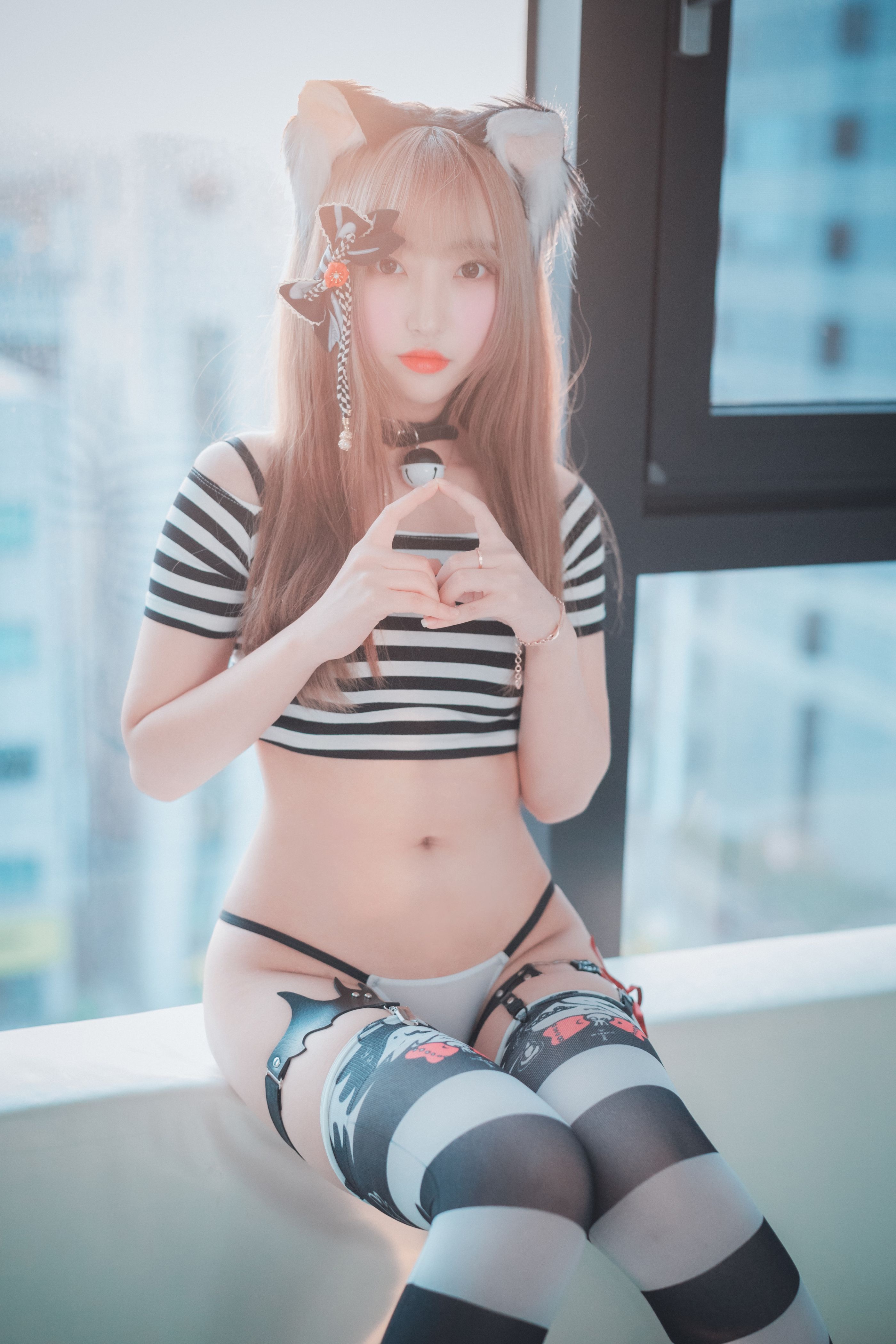 Hanari(하나리) - [DJAWA] Catgirl in Stripes [91P-814MB](39)