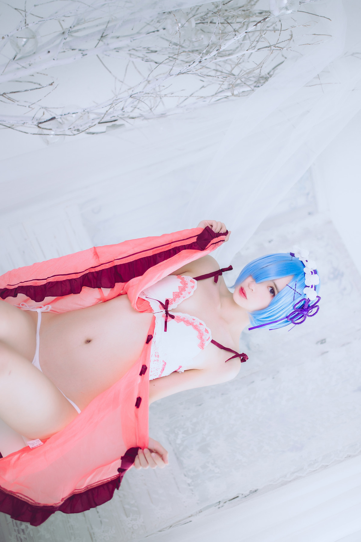 Cosplay 疯猫ss 蕾姆(14)