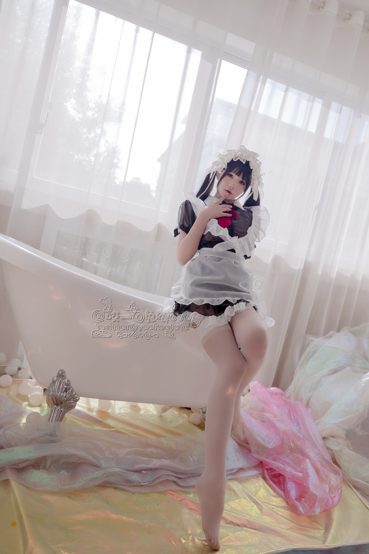 Cosplay 黏黏团子兔 黑白女仆(5)