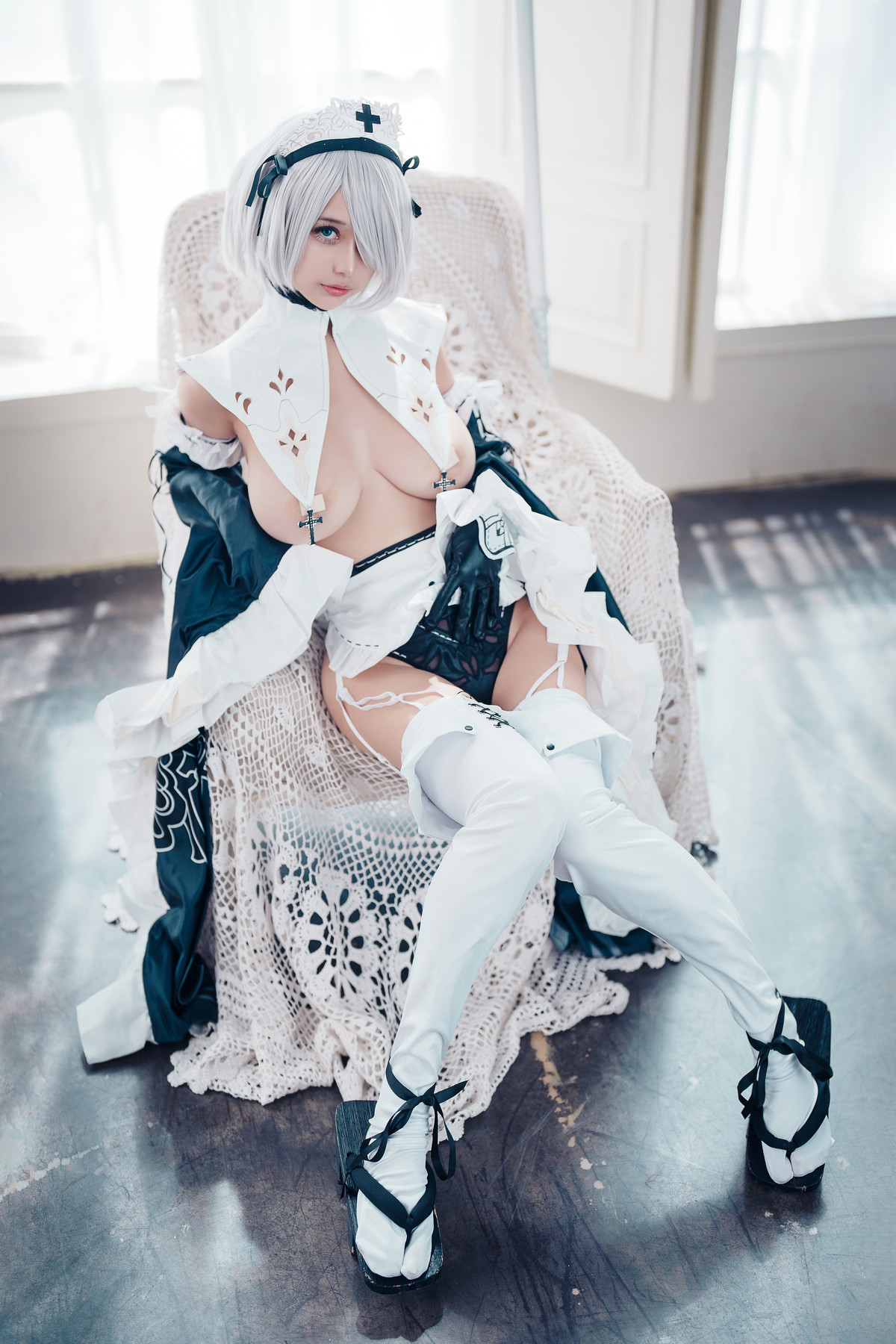 Cosplay 沖田凜花Rinka 2B Maid(10)