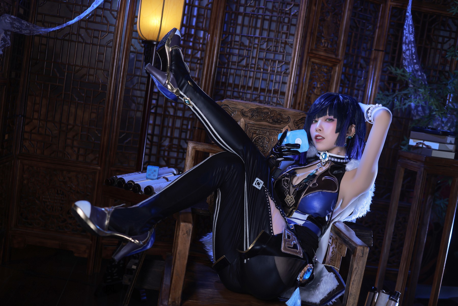 水淼aqua Cosplay 夜兰 Yelan(14)