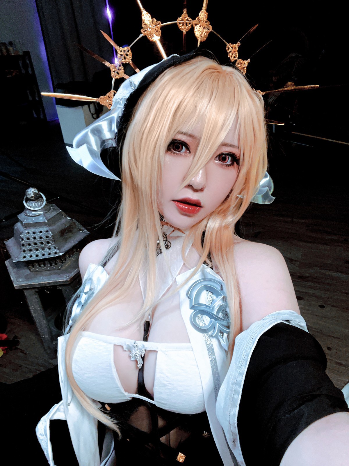 Cosplay 半半子Banbanko インプラカブル 修道女(47)