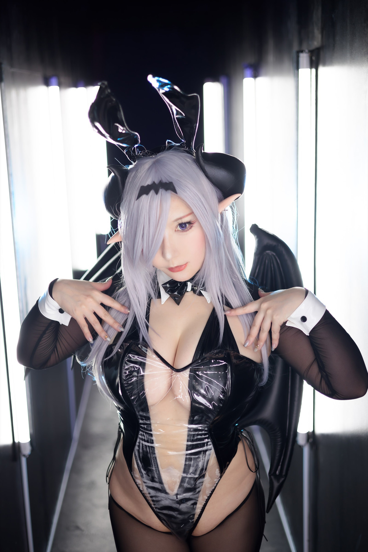 Cosplay SAKUサク See-through Bunny Succubus Set.01(5)