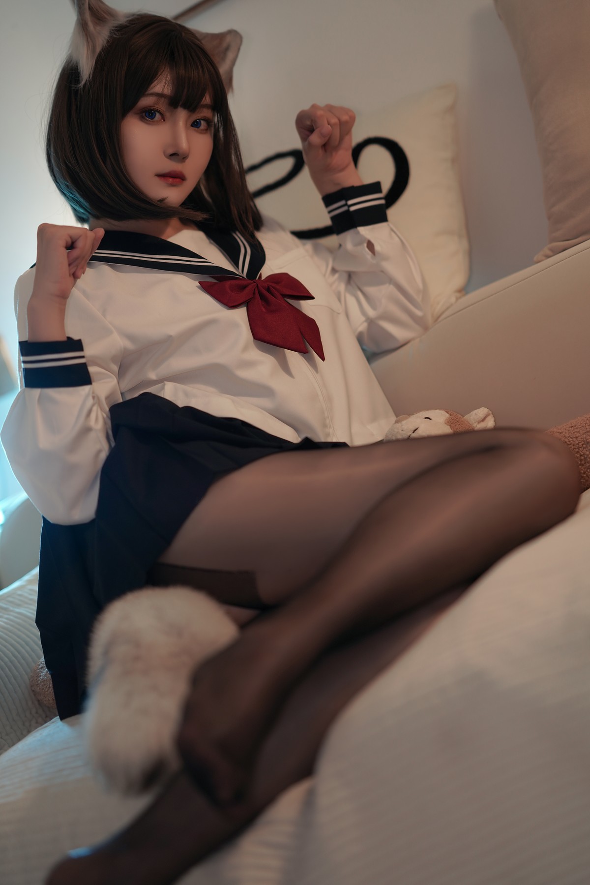 Cosplay Natsuko夏夏子 大尾巴猫(12)