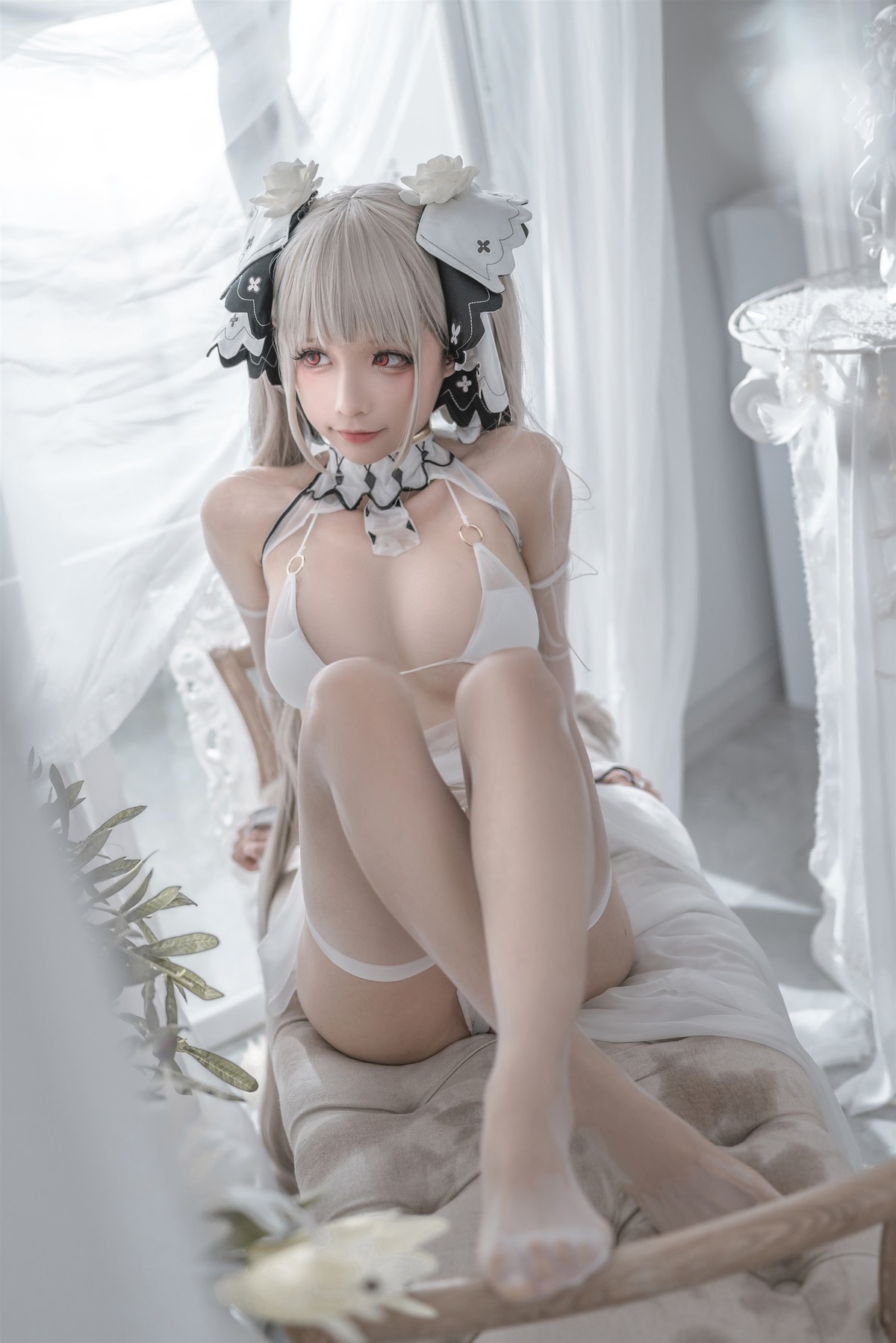 蠢沫沫 Cosplay 可畏婚纱(38)