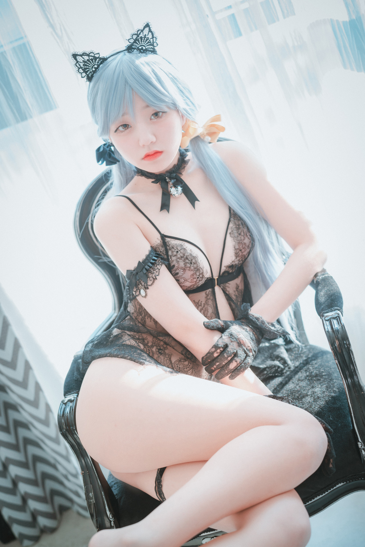 Jeong Jenny 정제니, [DJAWA] Schwarz und Wei Katzenmädchen Set.02