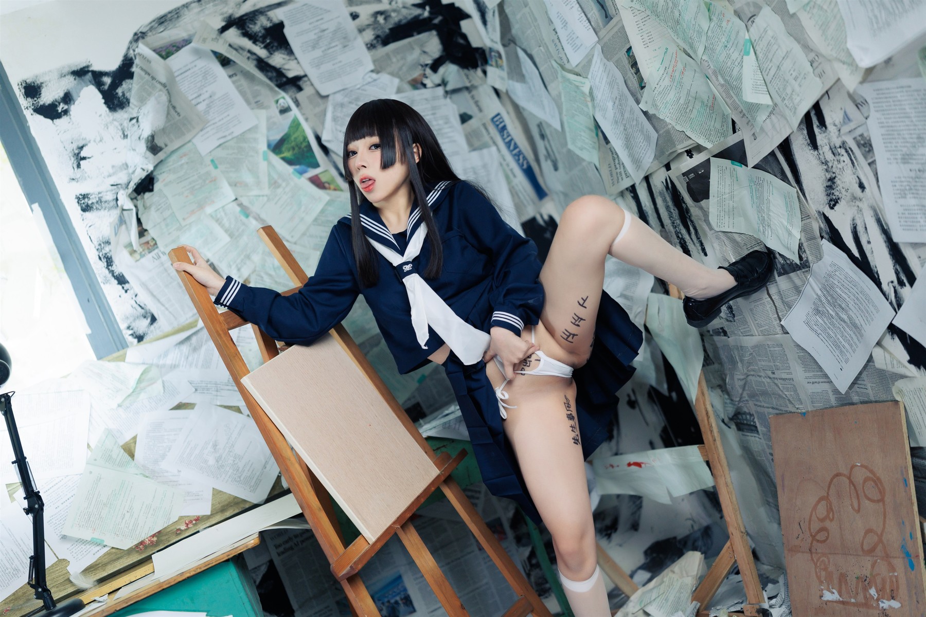 Cosplay 胡桃猫Kurumineko 反差学妹 Set.01(44)