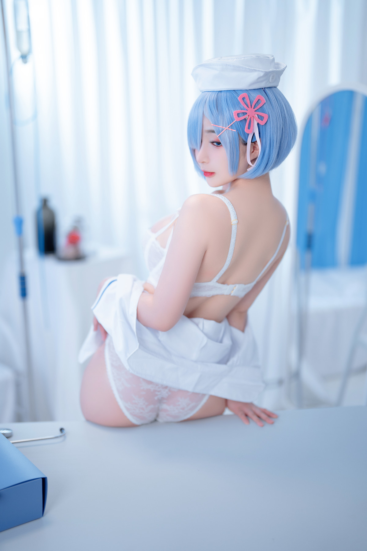 桜井宁宁 Cosplay 雷姆护士 Nurse Rem(26)