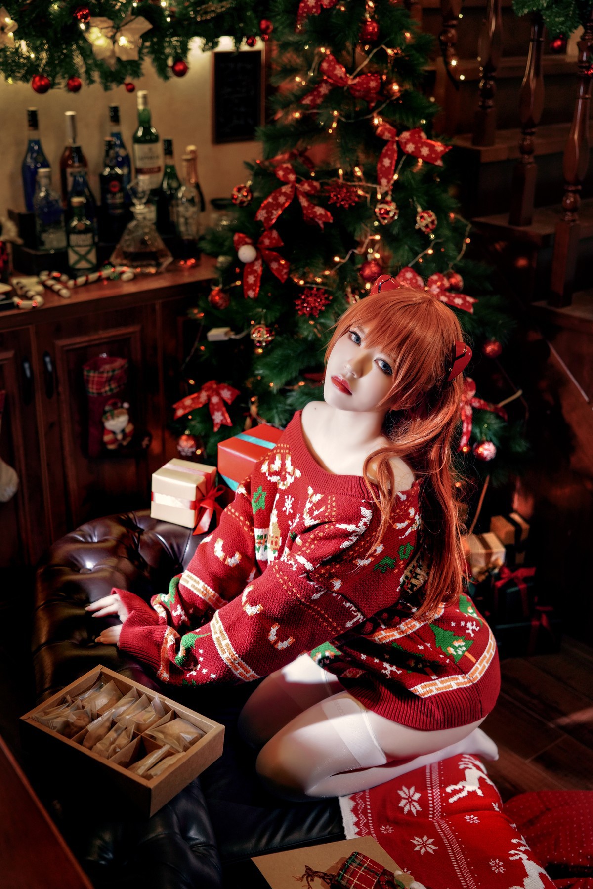 Cosplay 半半子 式波・ASUKA Christmas(17)