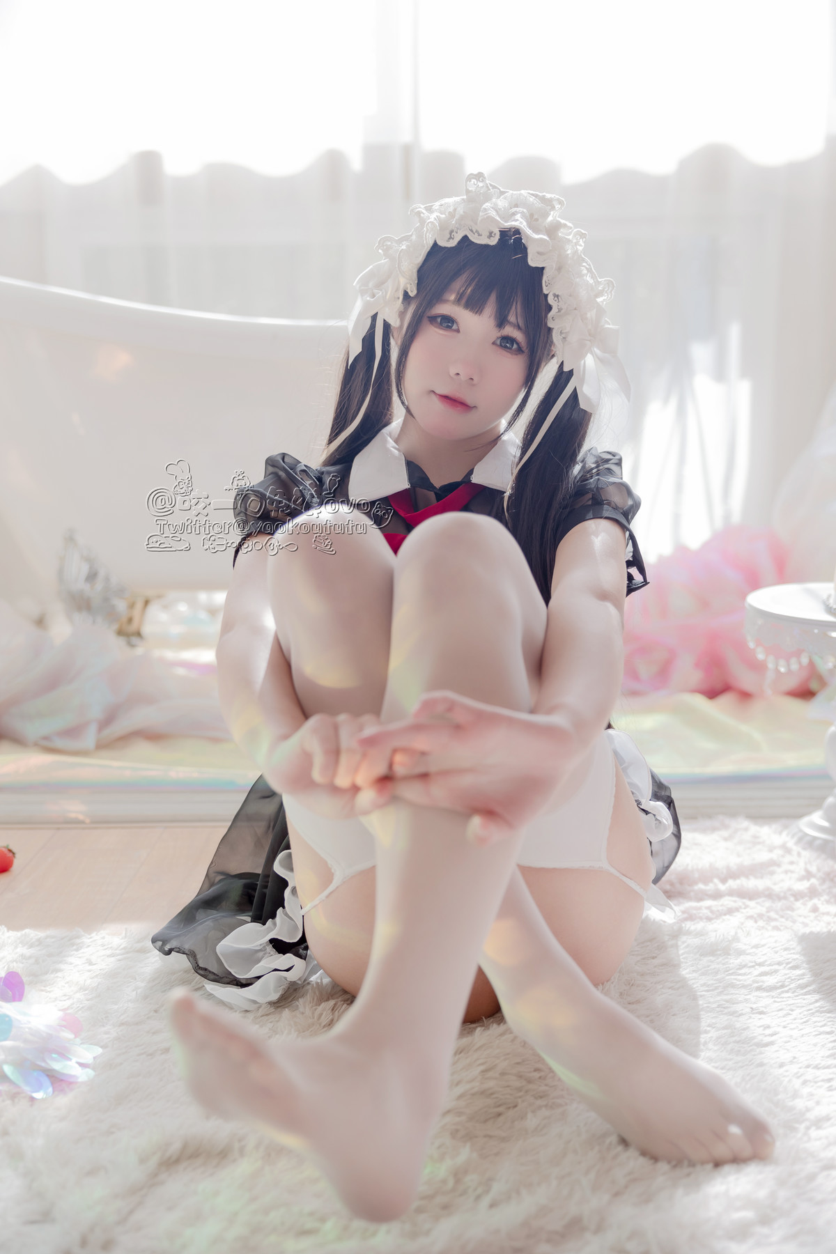 Cosplay 黏黏团子兔 黑白女仆(24)