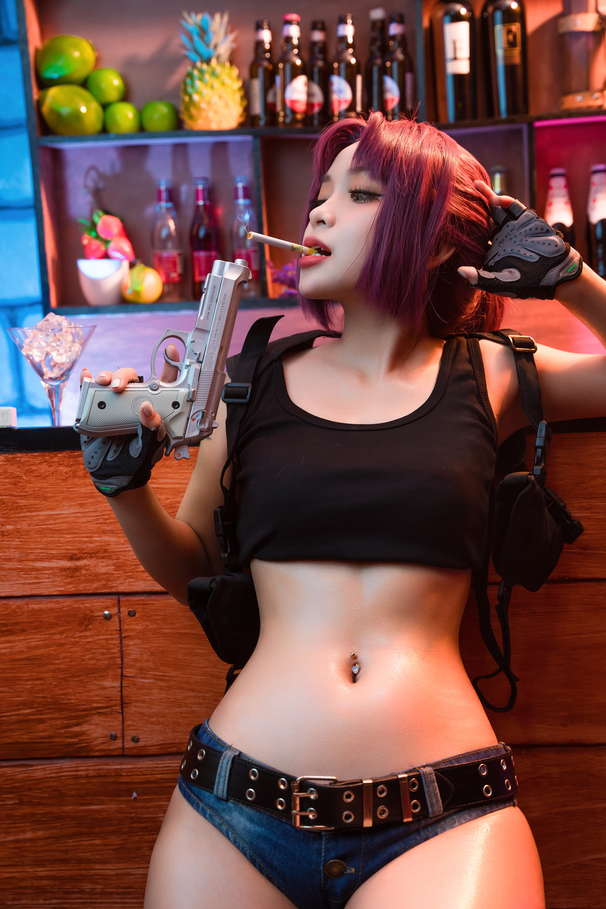 Cosplay Umeko.J Revy Black Lagoon(4)