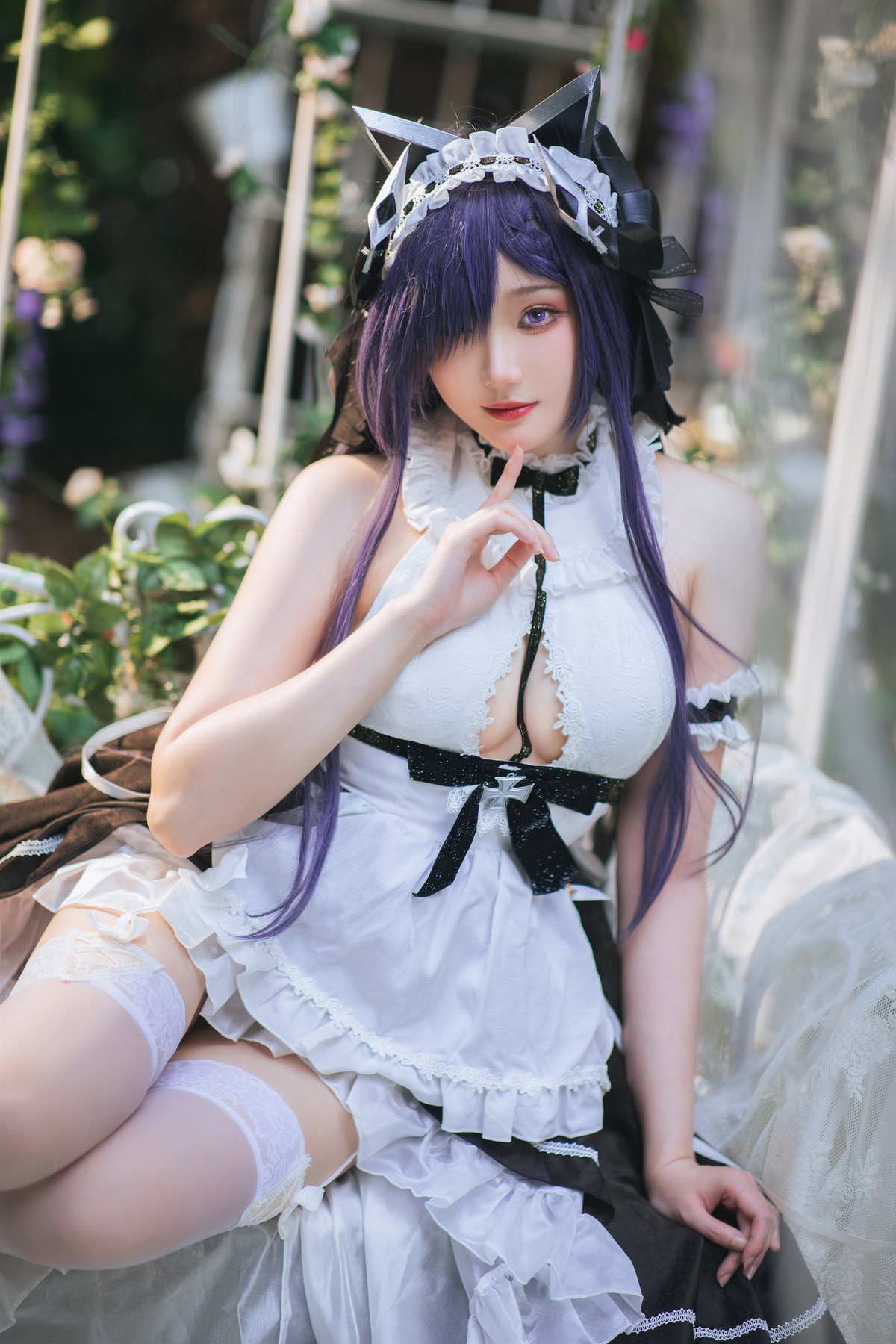 Cosplay 瓜希酱 碧蓝航线 奥古斯特女仆(11)