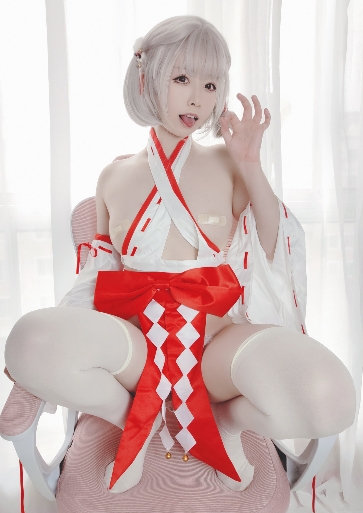 Cosplay Asagiriai愛ちゃん 巫女服自拍(24)