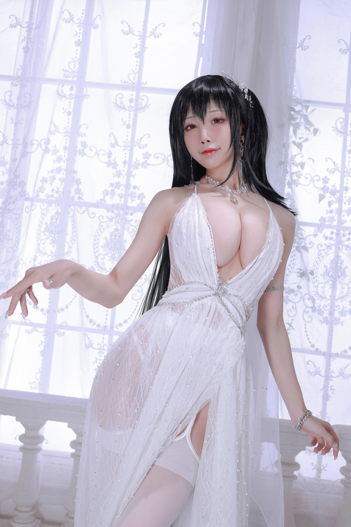 水淼aqua Cosplay 大凤婚纱(23)