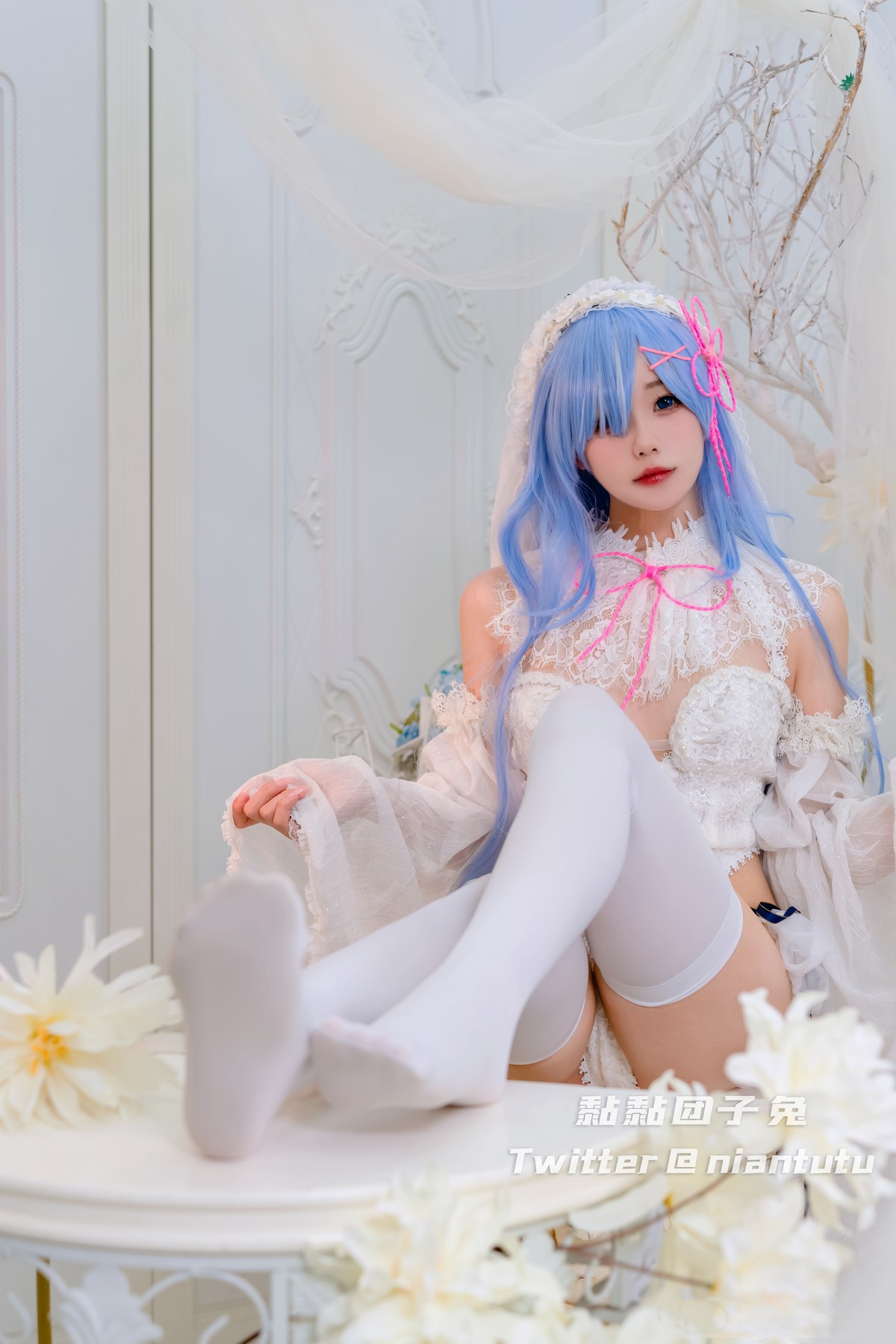 Cosplay 黏黏团子兔 长发蕾姆(9)