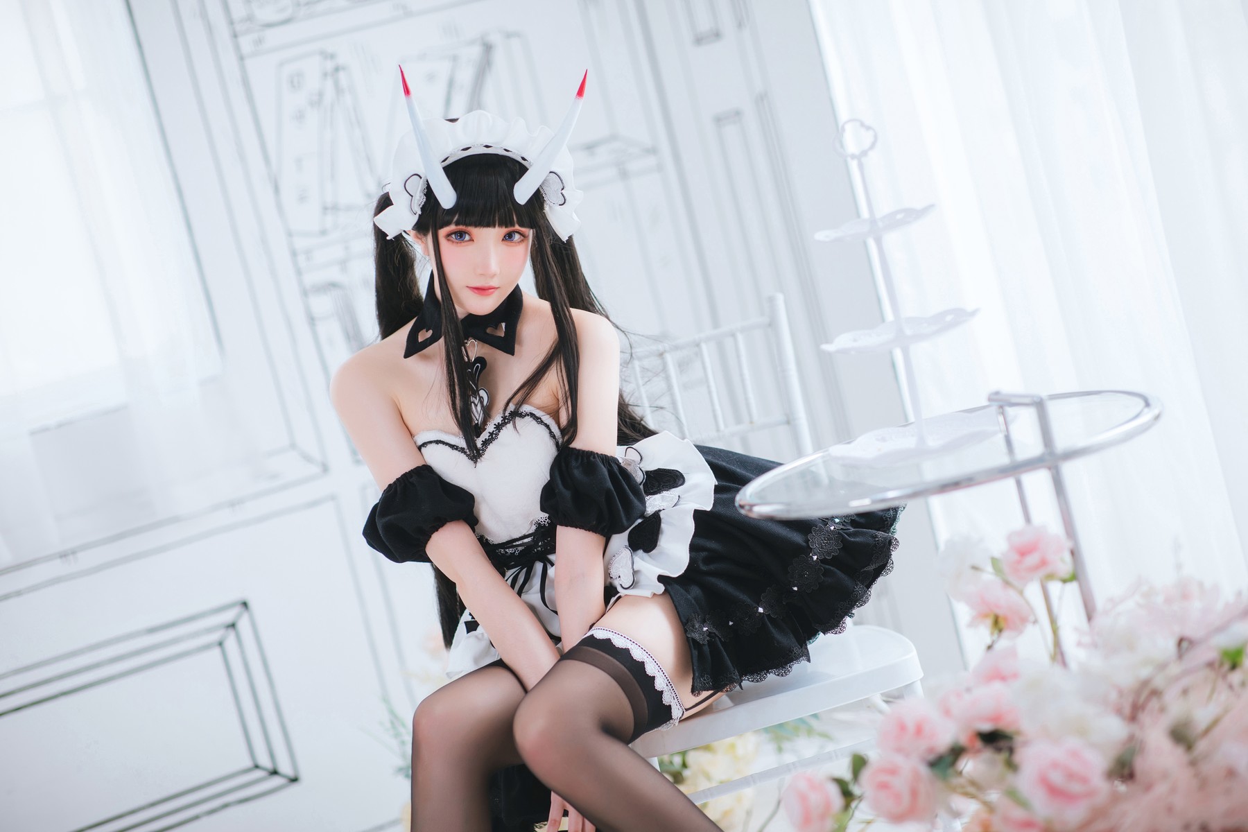 Cosplay 瓜希酱 能代女仆(2)