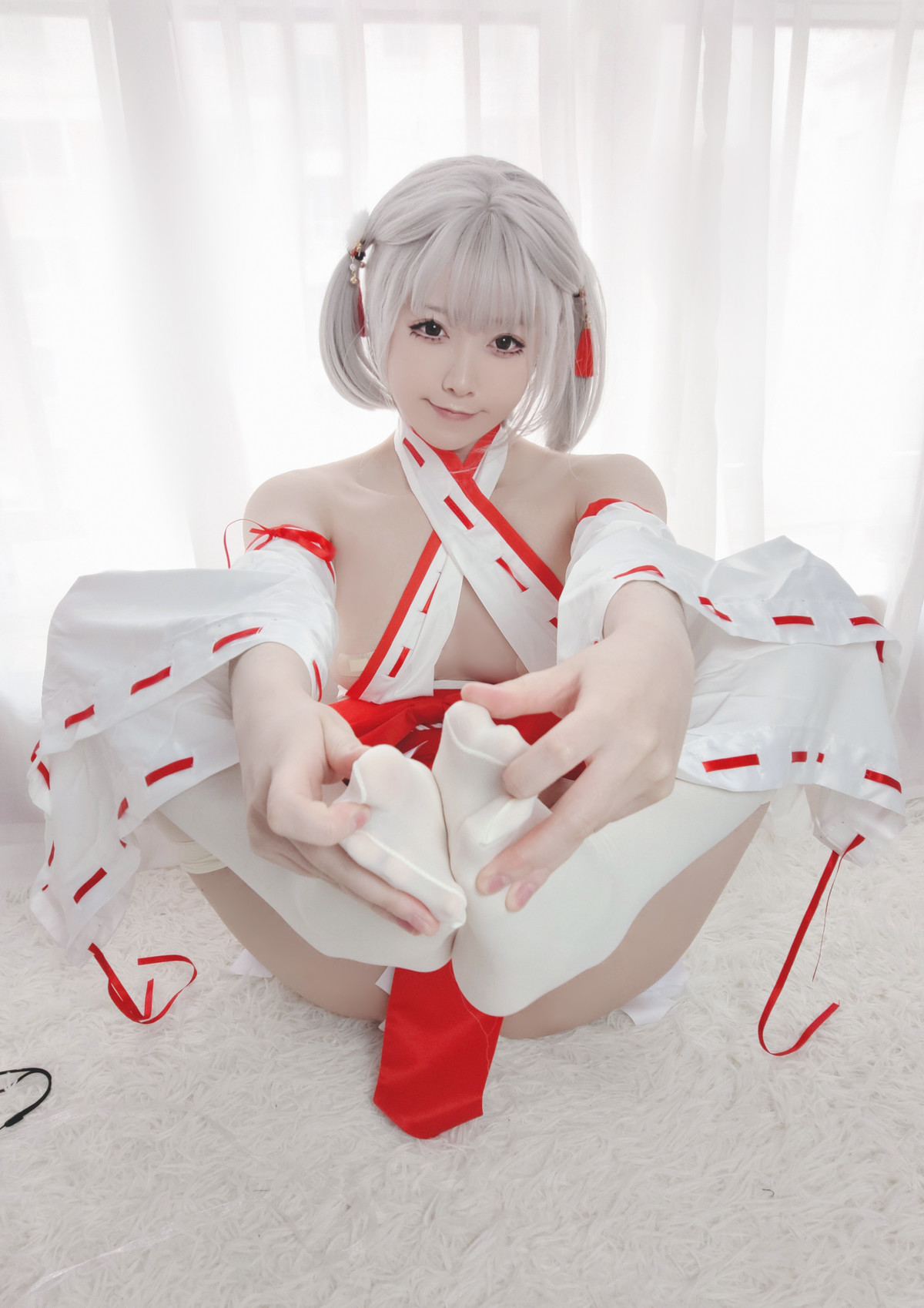 Cosplay Asagiriai愛ちゃん 巫女服自拍(6)