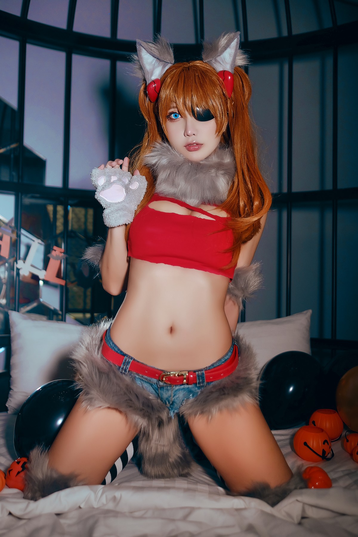 MingTao 明桃 Cosplay Asuka Werewolf(34)