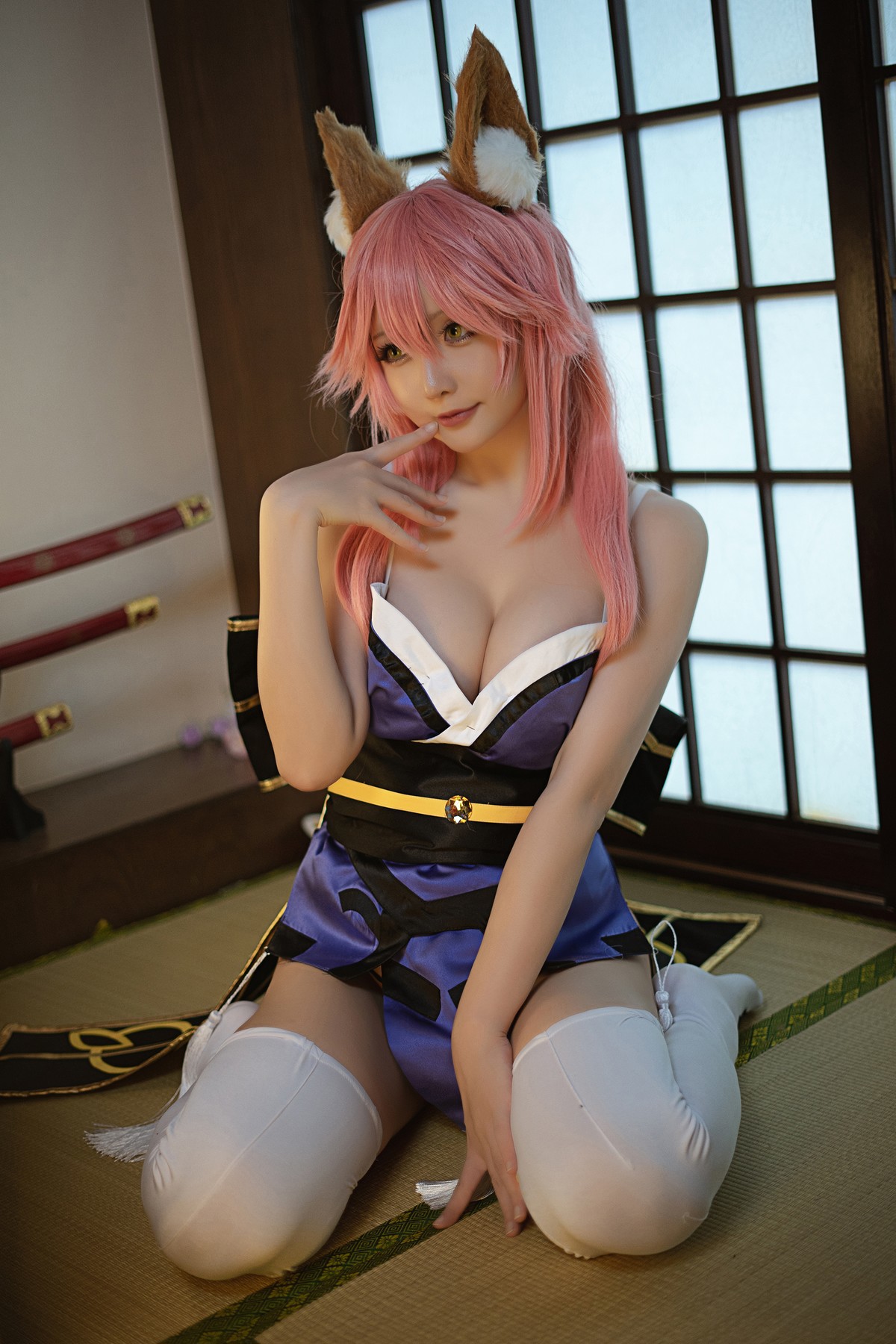 Cosplay 星之迟迟Hoshilily 玉藻前忠犬蓄势待发(25)