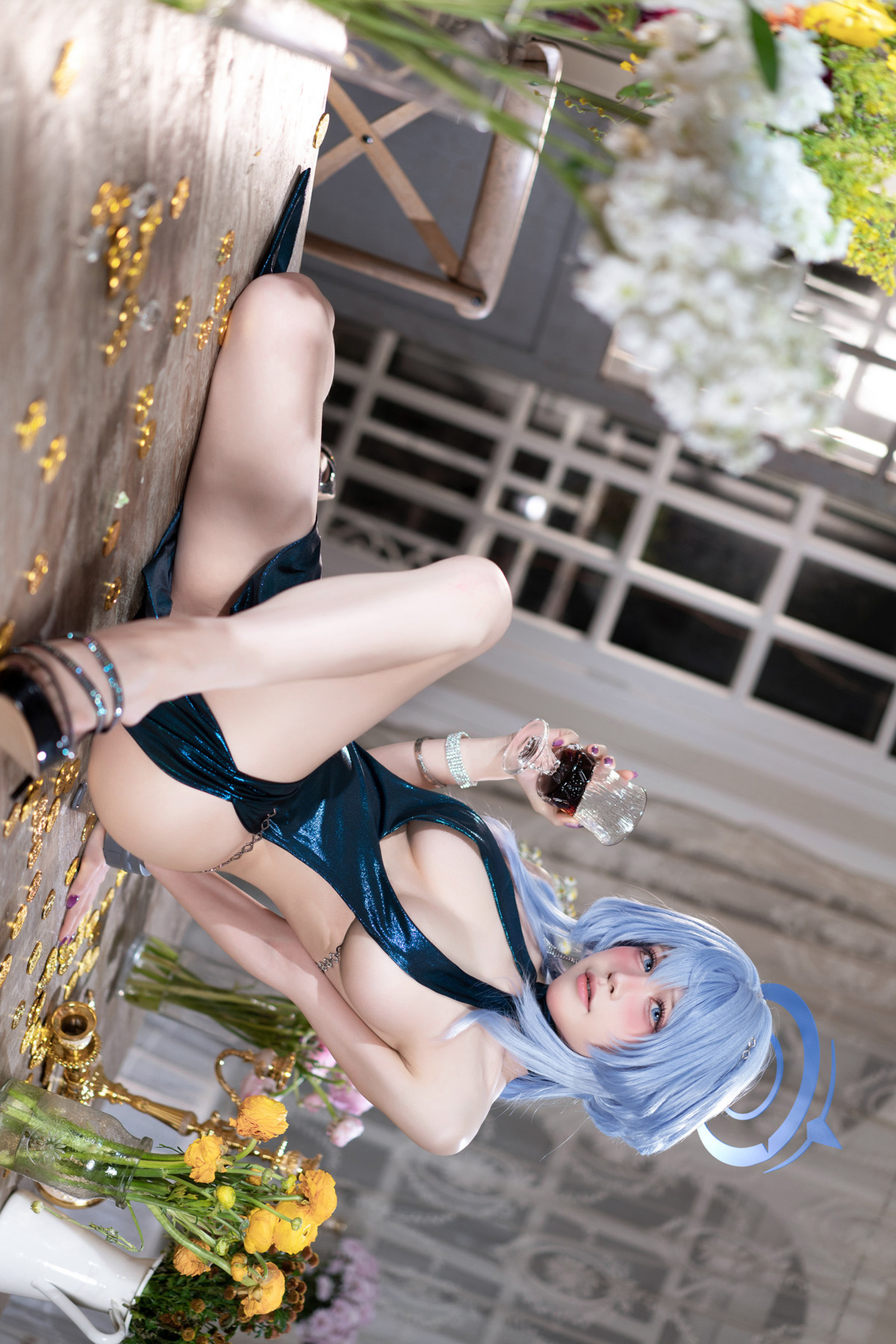 Cosplay 水淼Aqua 碧蓝档案 天雨亚子礼服 Set.01(27)