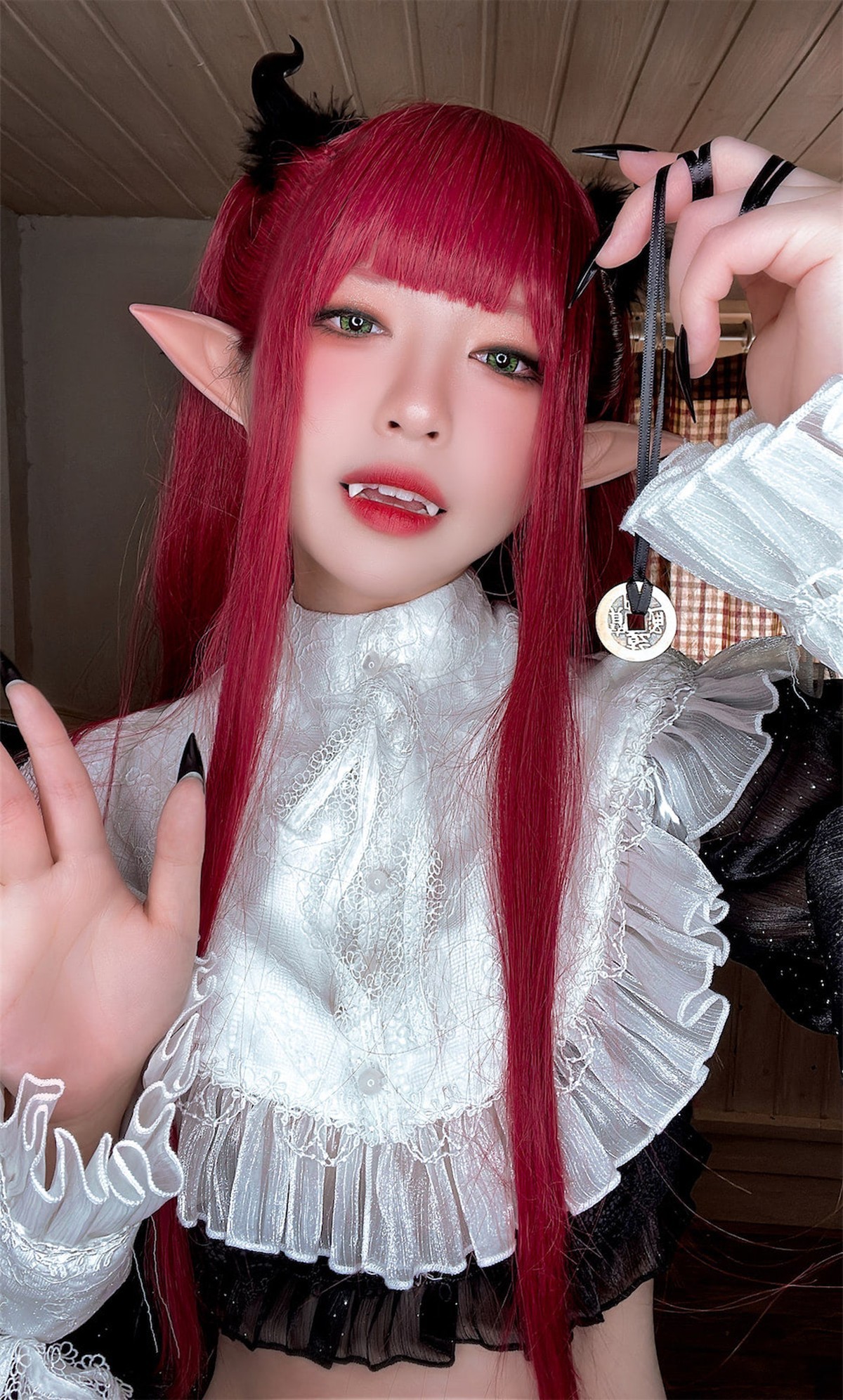 Cosplay 半半子Banbanko 小恶魔利兹(49)