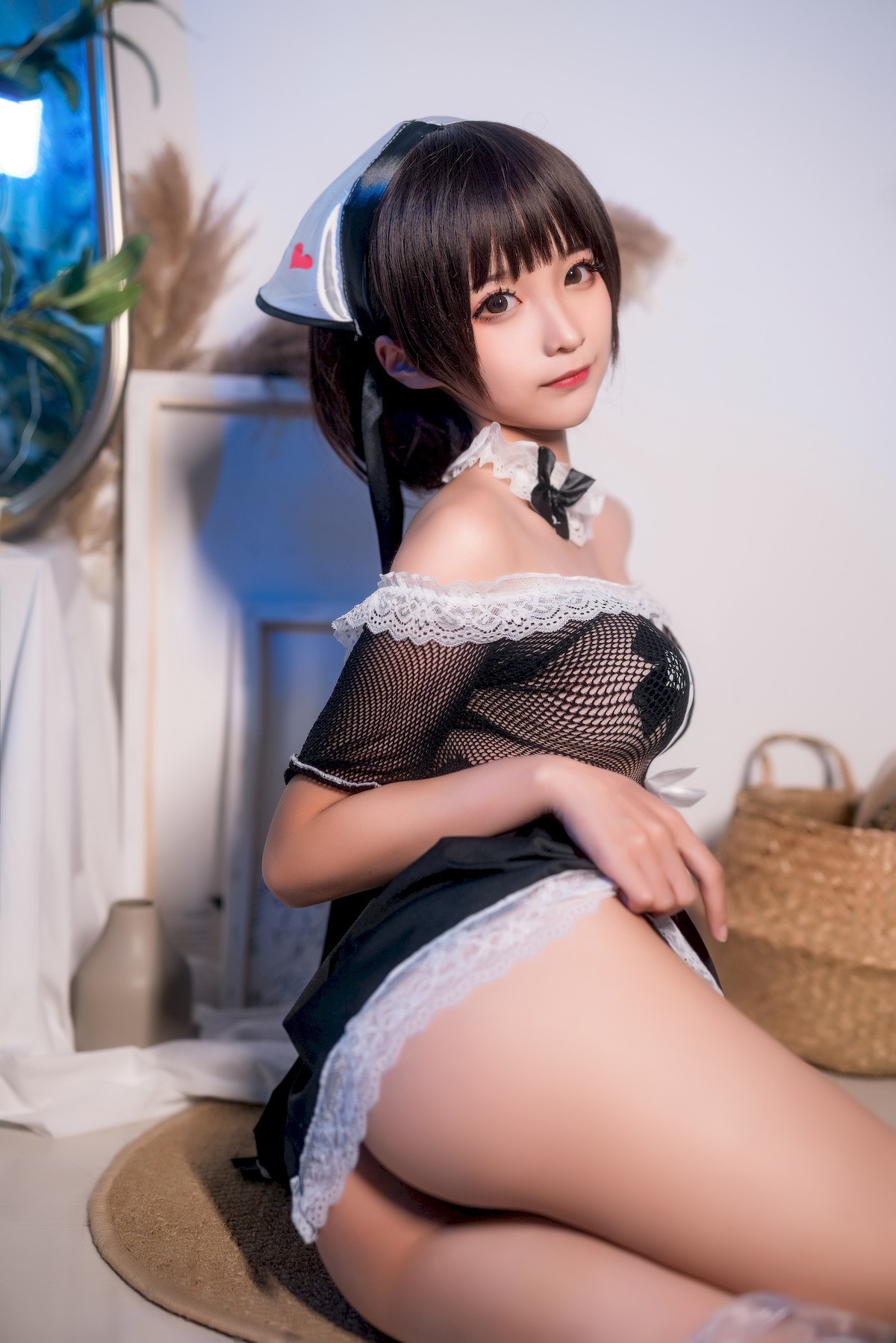 Cosplay 蠢沫沫 Chunmomo 黑白女仆(21)