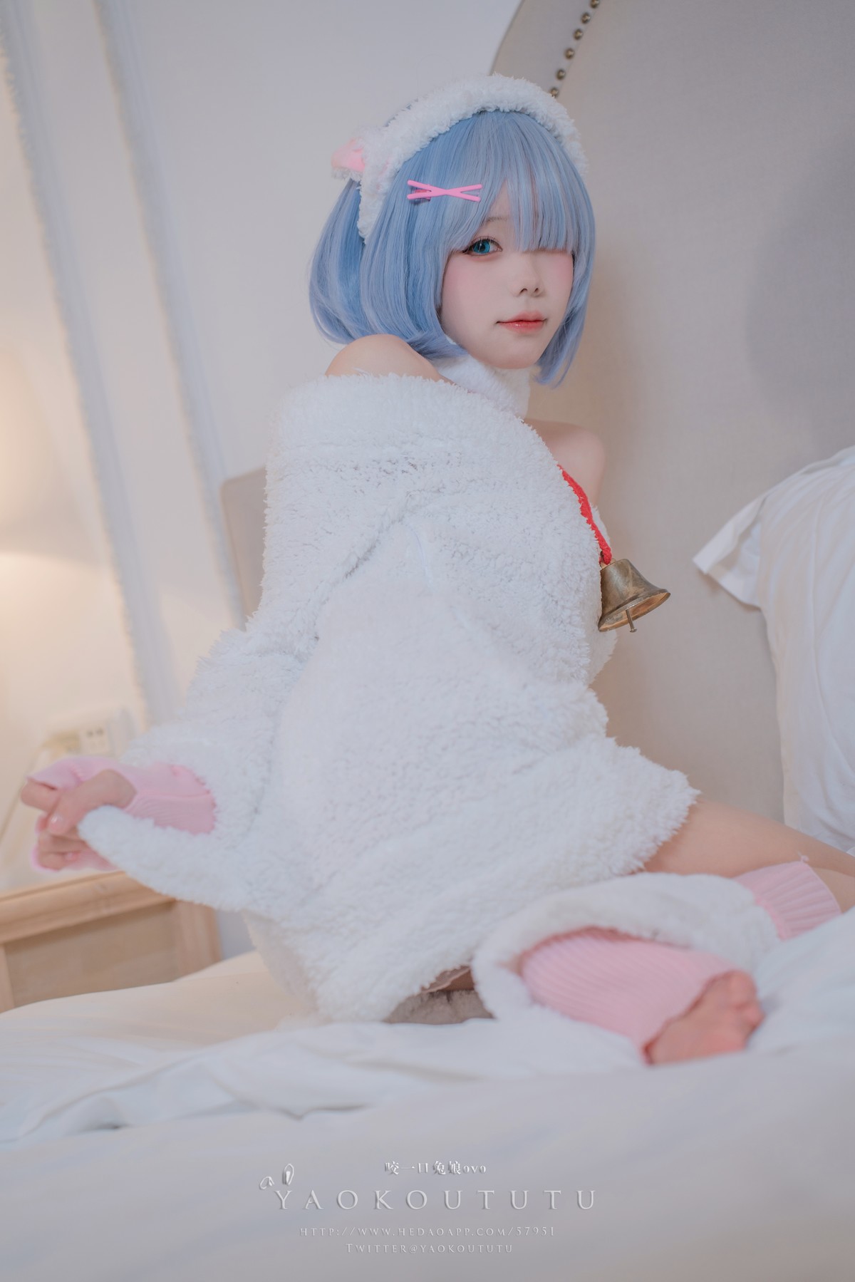 Cosplay 黏黏团子兔 T3特典 蕾姆咩咩(14)