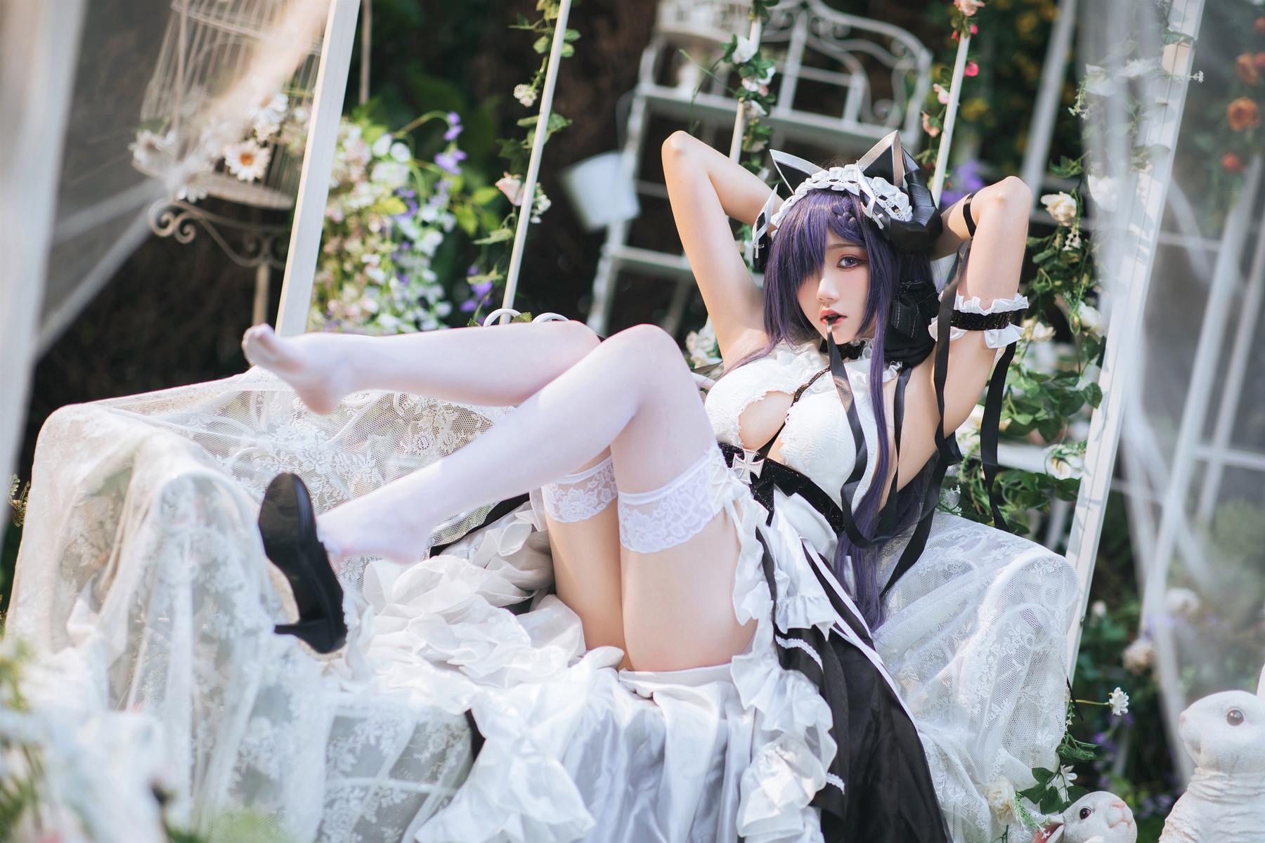 Cosplay 瓜希酱 碧蓝航线 奥古斯特女仆(12)