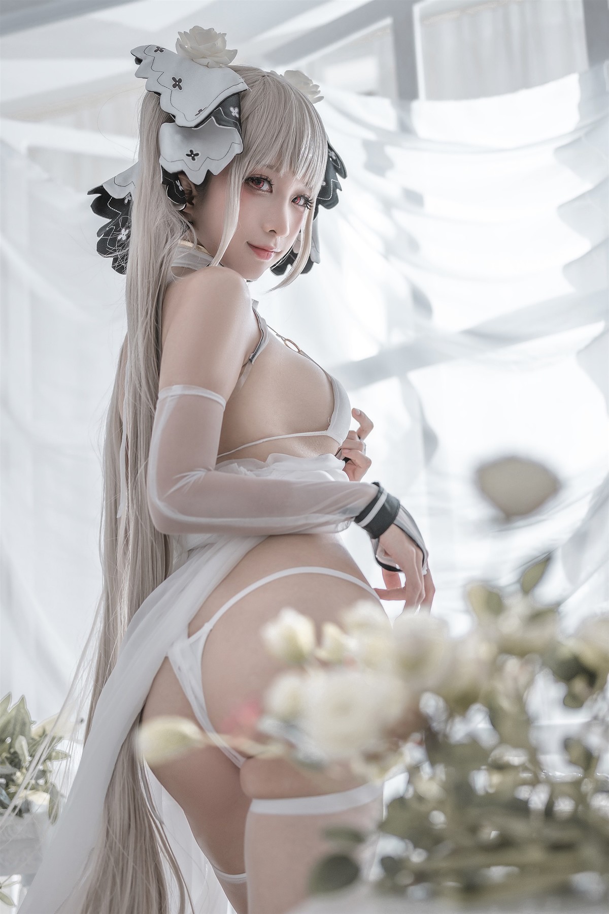 蠢沫沫 Cosplay 可畏婚纱(42)