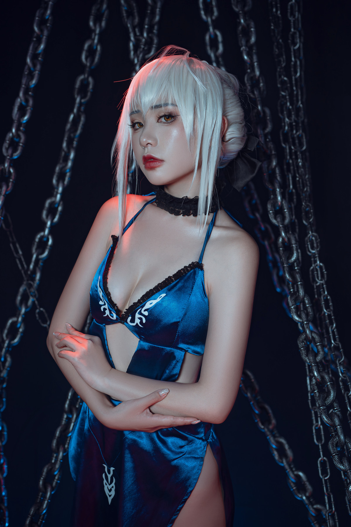 爆机少女喵小吉 Cosplay 黑呆 Saber Alter(31)