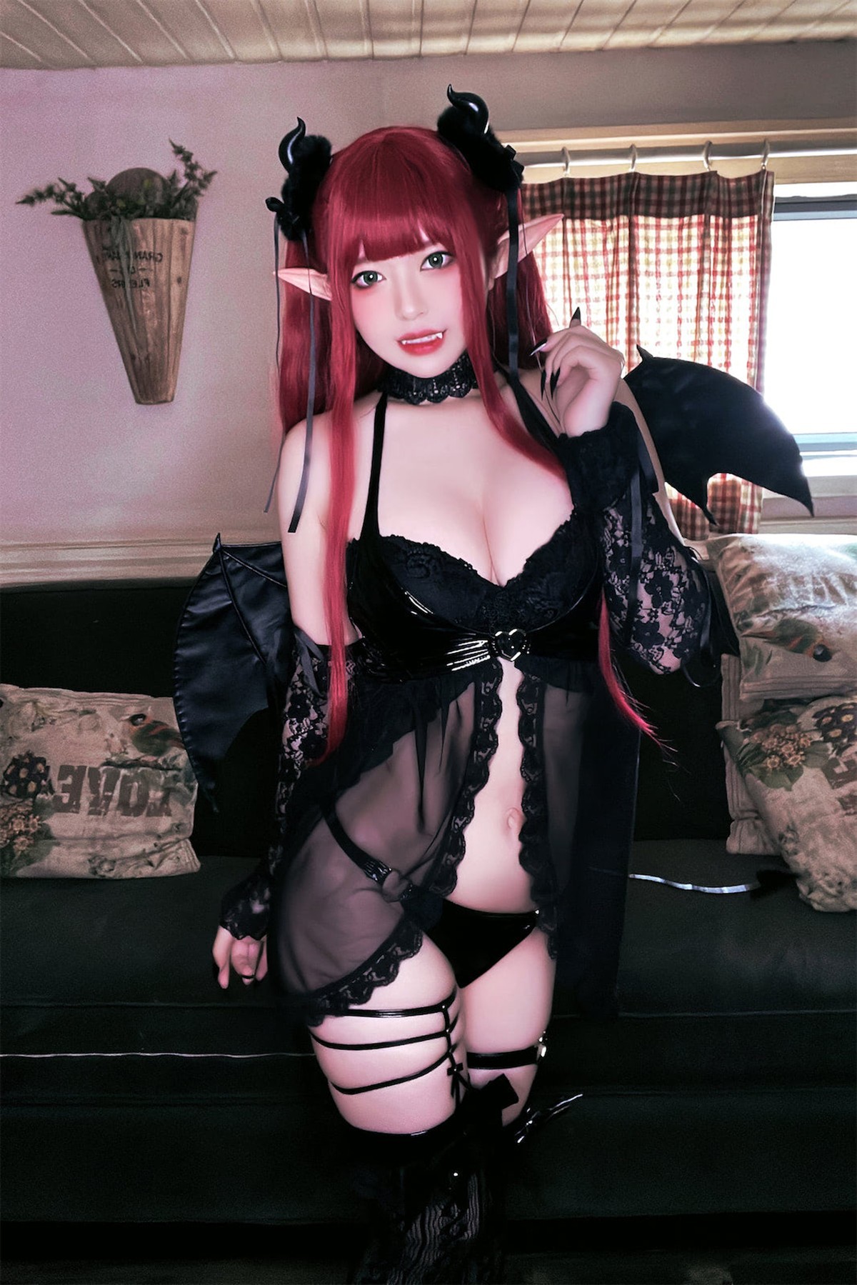 Cosplay 半半子Banbanko 小恶魔利兹(55)