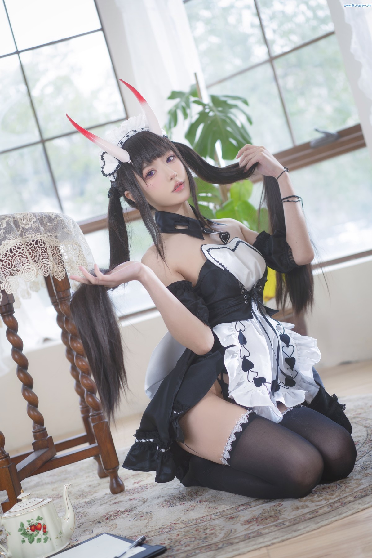 阿包也是兔娘 Cosplay 月舰长 能代女仆(6)