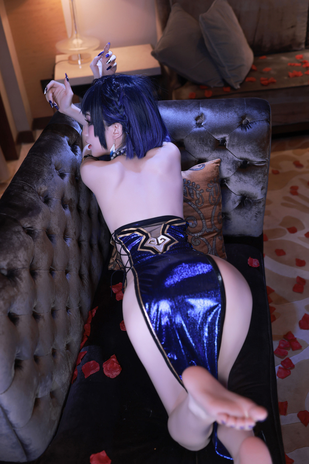 Cosplay 水淼Aqua 夜阑礼服 Set.01(34)