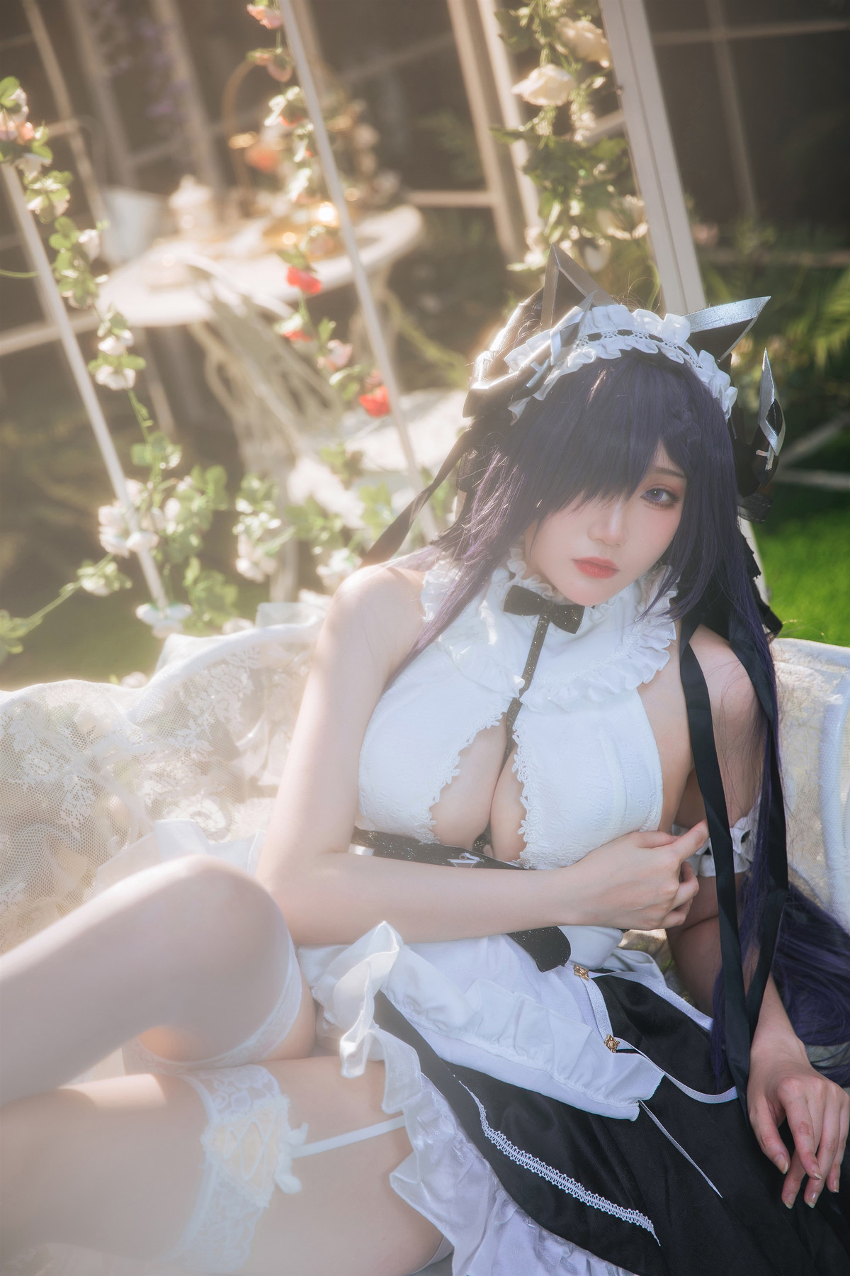 Cosplay 瓜希酱 碧蓝航线 奥古斯特女仆(5)