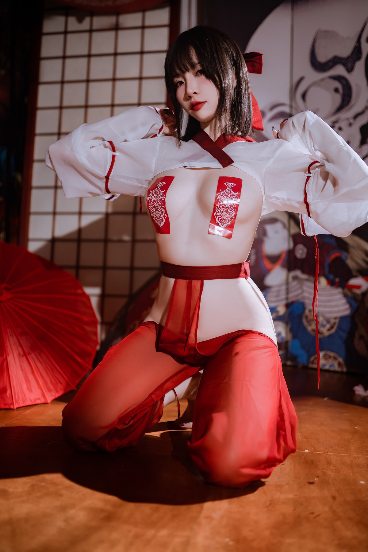 Cosplay 二佐Nisa 私房巫女(8)
