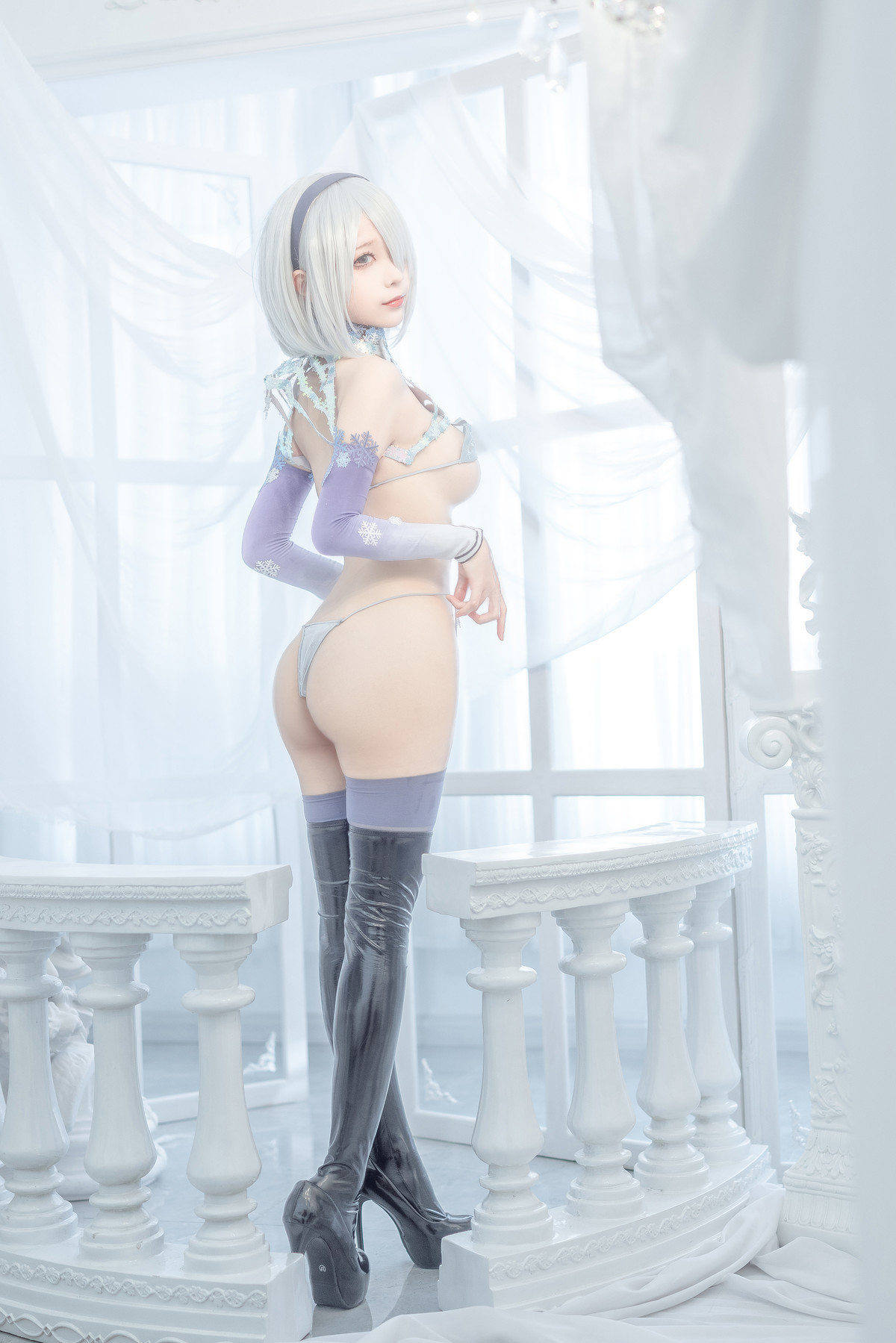 蠢沫沫 Cosplay 2b 冰雪 ice and snow(12)