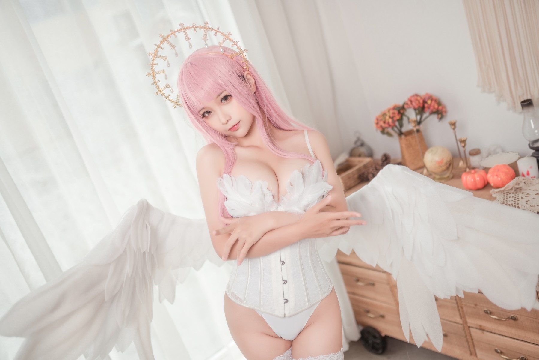 Cosplay 蠢沫沫 Chunmomo 沫沫真爱版 天使本-光天使(41)