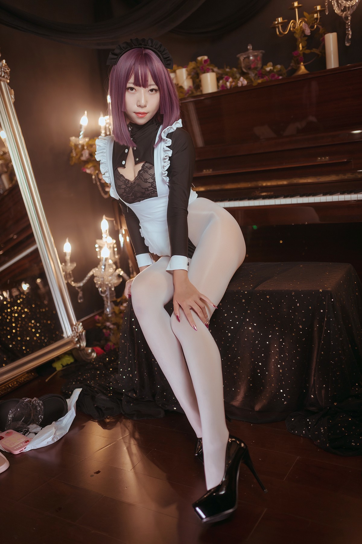 Cosplay Money冷冷 高叉女仆(13)