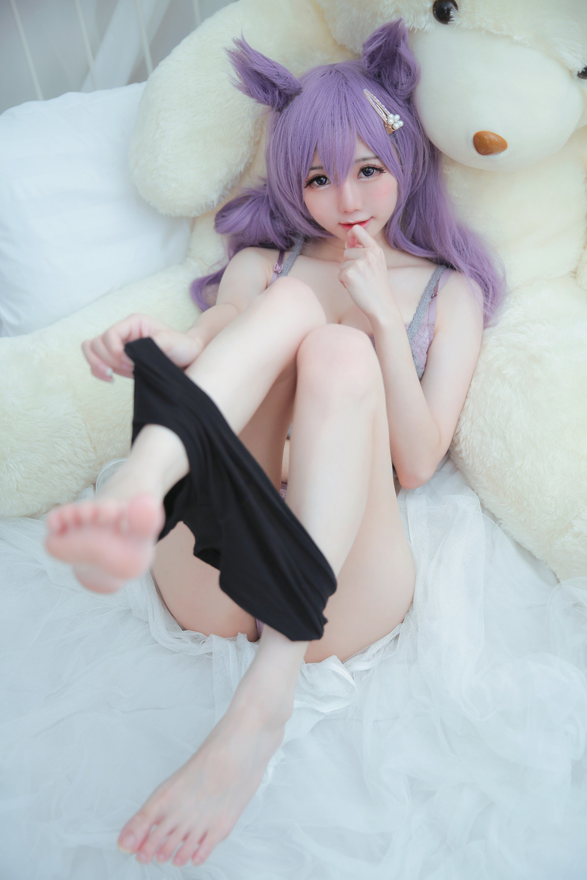 Sally多啦雪 Cosplay Keqing 刻晴 Lingerie Ver.(12)