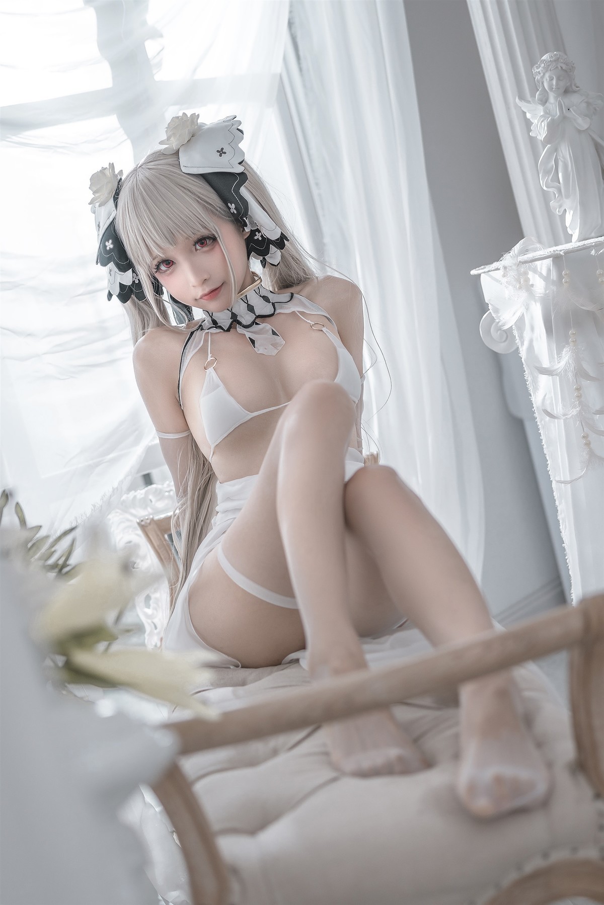 蠢沫沫 Cosplay 可畏婚纱(34)