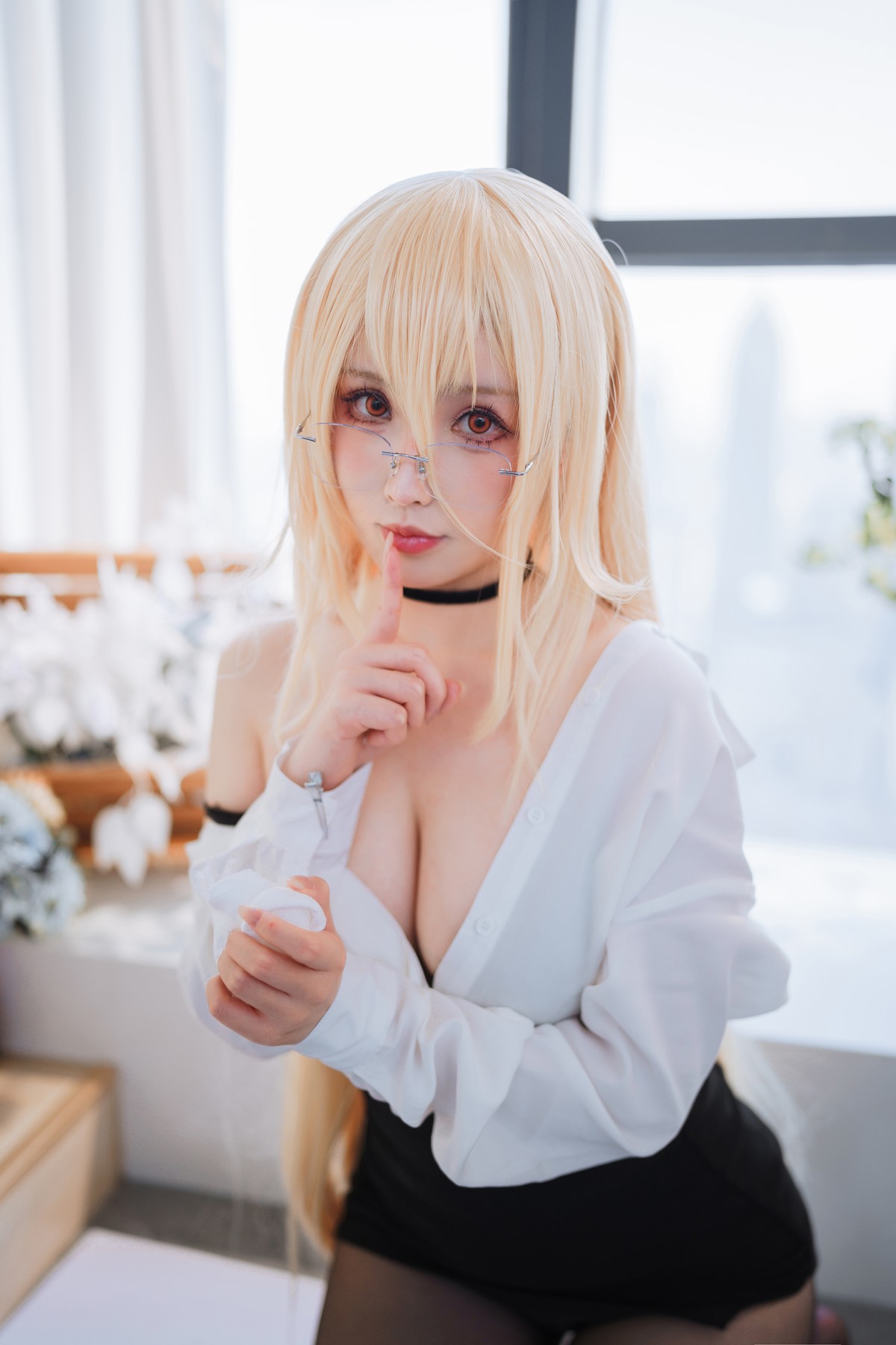 Cosplay rioko凉凉子 碧蓝航线 冤仇 办公室的意外(2)