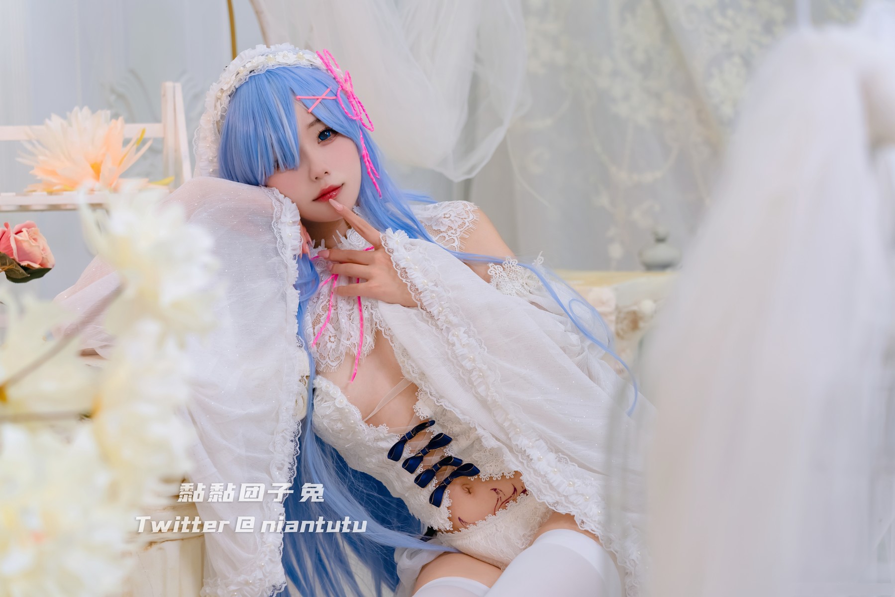 Cosplay 黏黏团子兔 长发蕾姆(7)