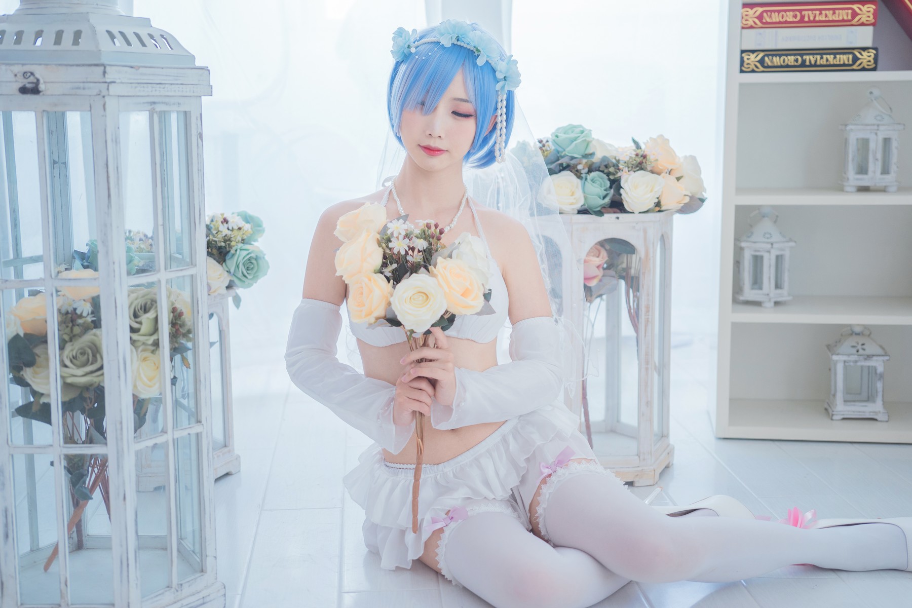 Cosplay 面饼仙儿 花嫁蕾姆(13)