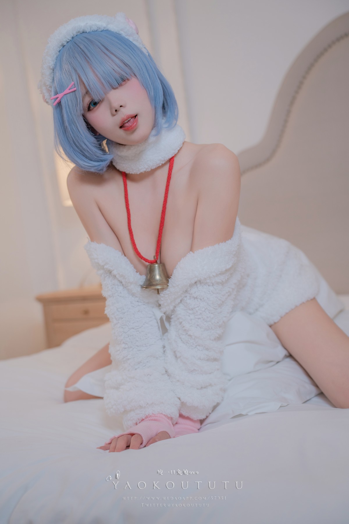 Cosplay 黏黏团子兔 T3特典 蕾姆咩咩(28)