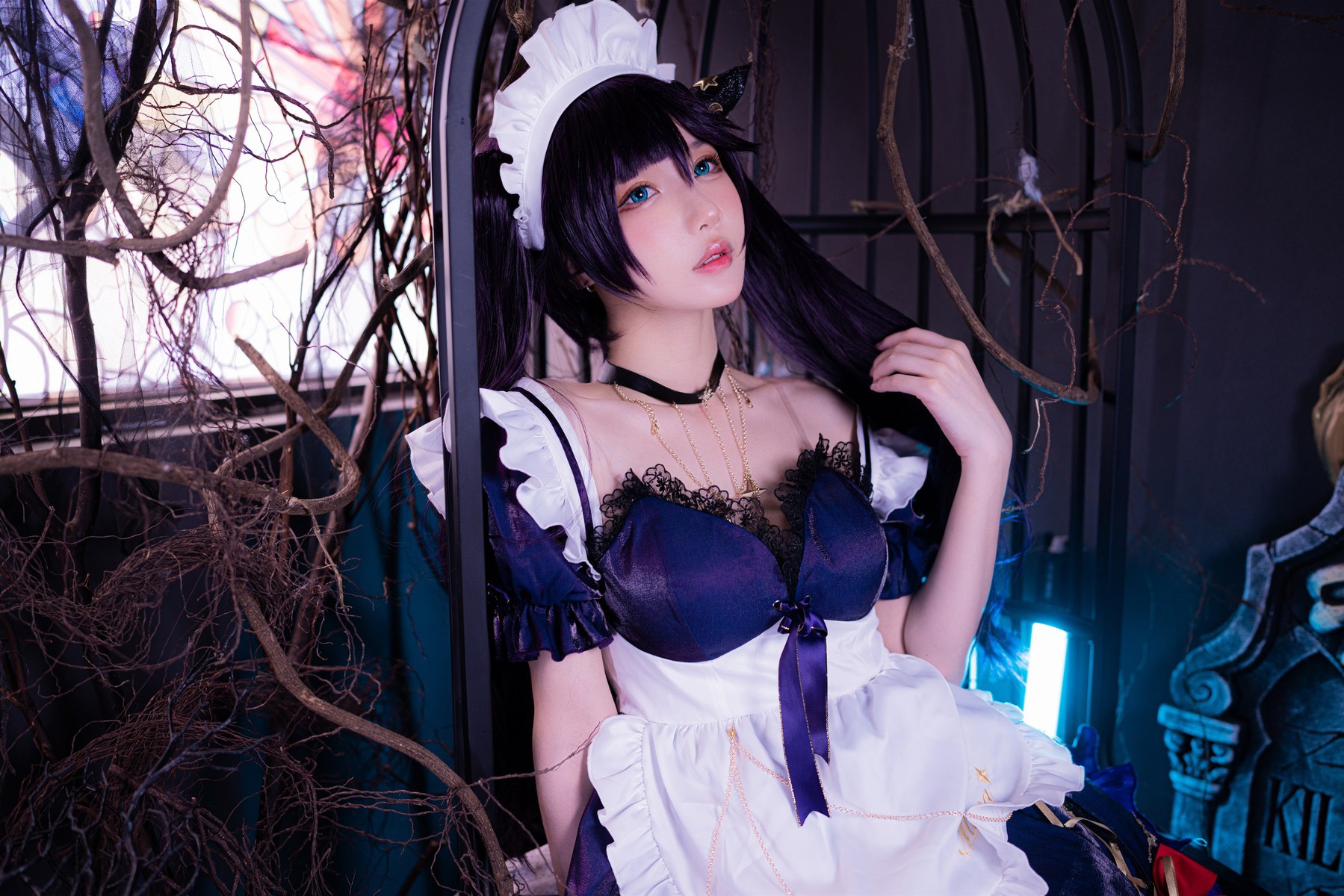 阿包也是兔娘 Cosplay 莫娜女仆(18)