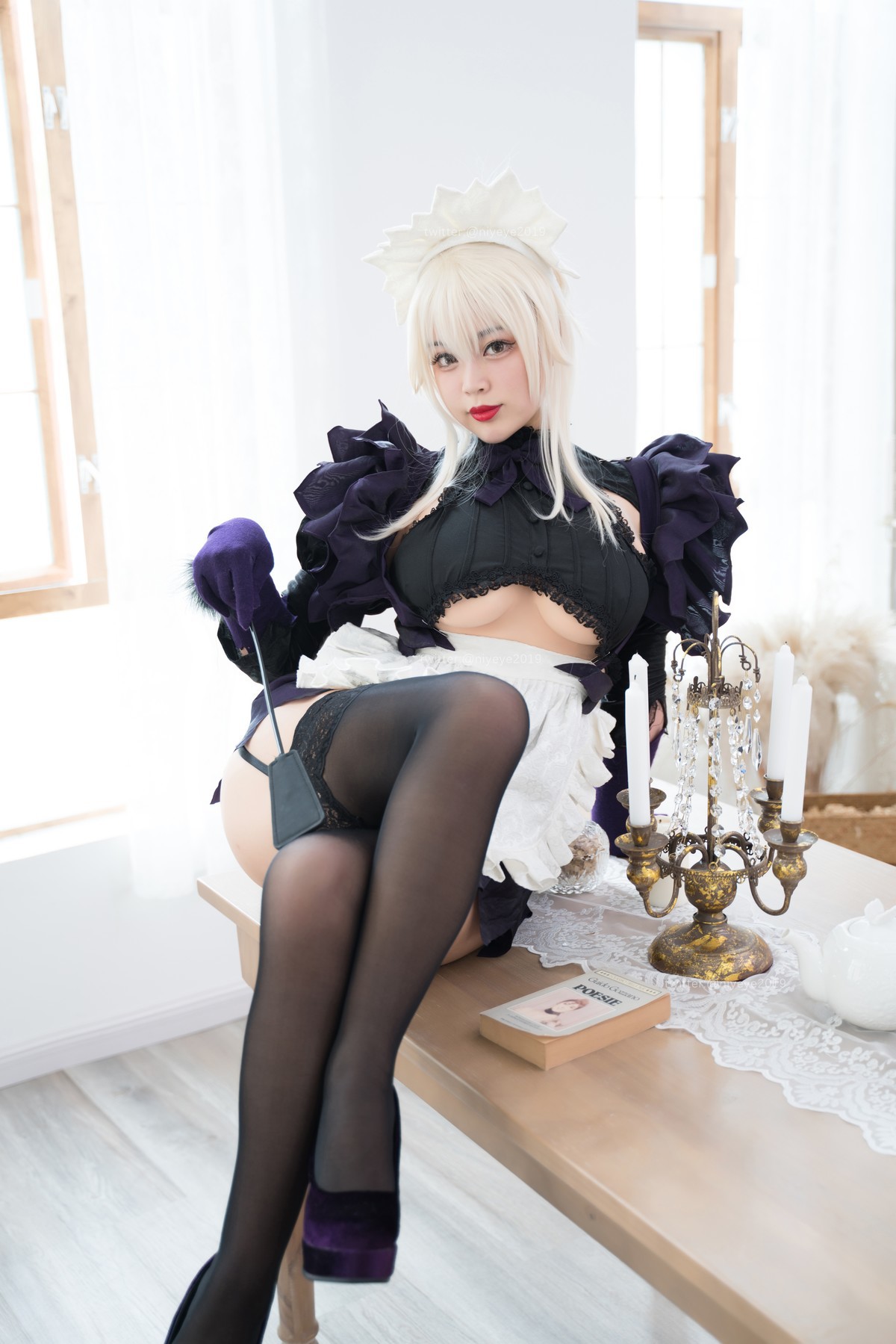 Cosplay 白烨 黑枪呆女仆(8)