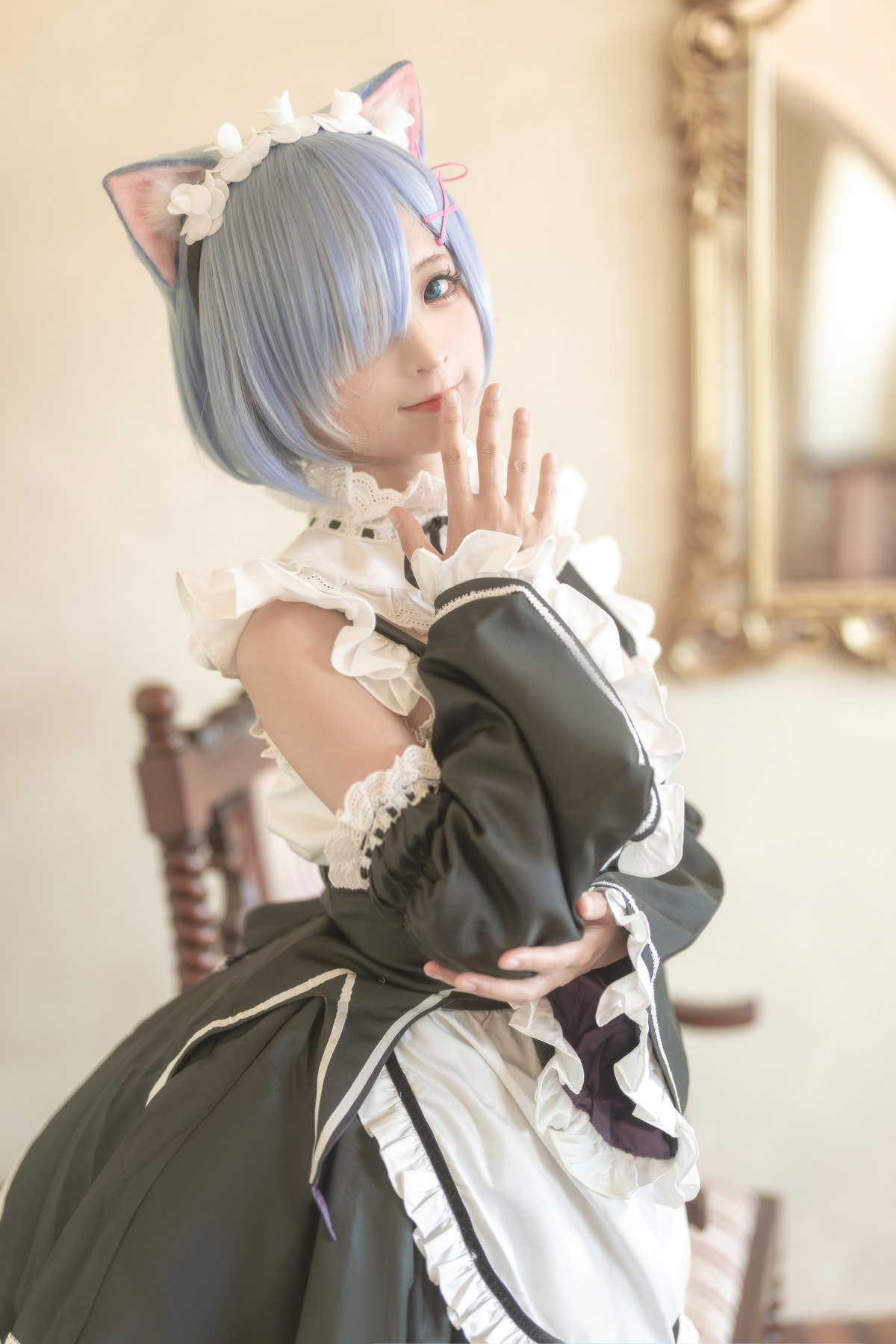 蠢沫沫 Cosplay 雷姆(7)